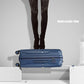 British Traveller 24 Inch Spinner Hard Shell PP Suitcase With TSA Lock - Navy