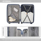 British Traveller 24 Inch Spinner Hard Shell PP Suitcase With TSA Lock - Navy