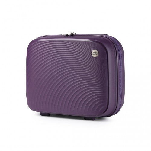 British Traveller Lightweight 14 Inch Polypropylene Vanity Case - Purple