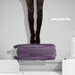 British Traveller 20 Inch Spinner Hard Shell PP Suitcase With TSA Lock - Purple