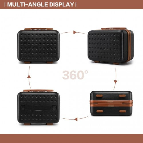 Kono 13 Inch Special Hard Shell Abs Vanity Case - Black