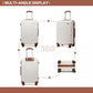 Kono 28 Inch Flexible Hard Shell Abs Suitcase With TSA Lock - Cream