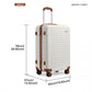 Kono 28 Inch Flexible Hard Shell Abs Suitcase With TSA Lock - Cream