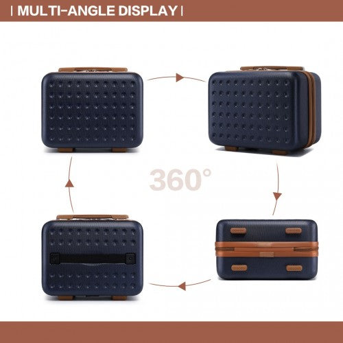 Kono 13 Inch Special Hard Shell Abs Vanity Case - Navy