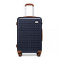 Kono 24 Inch Flexible Hard Shell Abs Suitcase With TSA Lock - Navy