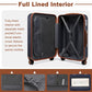 Kono 24 Inch Flexible Hard Shell Abs Suitcase With TSA Lock - Navy