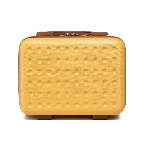 Kono 13 Inch Special Hard Shell Abs Vanity Case - Yellow