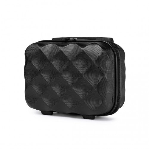 British Traveller 13 Inch Ultralight Abs And Polycarbonate Vanity Case - Black