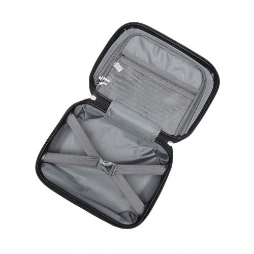 British Traveller 13 Inch Ultralight Abs And Polycarbonate Vanity Case - Black