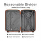 British Traveller 20 Inch Ultralight Abs And Polycarbonate Bumpy Diamond Suitcase With TSA Lock - Black And Brown