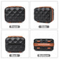 British Traveller Ultralight Abs And Polycarbonate Bumpy Diamond 4 Pcs Luggage Set With TSA Lock - Black And Brown
