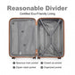 British Traveller 24 Inch Ultralight Abs And Polycarbonate Bumpy Diamond Suitcase With TSA Lock -  Cream