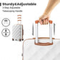 British Traveller 24 Inch Ultralight Abs And Polycarbonate Bumpy Diamond Suitcase With TSA Lock -  Cream