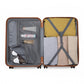 British Traveller 28 Inch Ultralight Abs And Polycarbonate Bumpy Diamond Suitcase With TSA Lock -  Grey And Brown