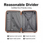 British Traveller 24 Inch Ultralight Abs And Polycarbonate Bumpy Diamond Suitcase With TSA Lock -  Navy And Brown