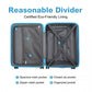 British Traveller Ultralight Abs And Polycarbonate Bumpy Diamond 4 Pcs Luggage Set With TSA Lock - Blue