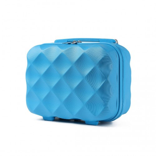 British Traveller 13 Inch Ultralight Abs And Polycarbonate Vanity Case - Blue