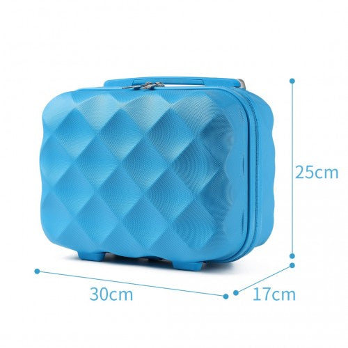 British Traveller 13 Inch Ultralight Abs And Polycarbonate Vanity Case - Blue
