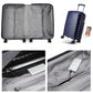 Kono Cabin Size Classic Collection PP Luggage With Charging Interface - Navy Blue