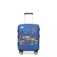 L-Cover-2 - Elastic Luggage Cover With Printed Design Small - Navy