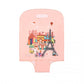 L-Cover-3 - Elastic Luggage Cover With Printed Design Medium - Pink
