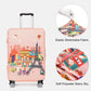 L-Cover-3 - Elastic Luggage Cover With Printed Design Large- Pink