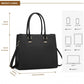Miss Lulu Leather Look Classic Square Shoulder Bag - Black