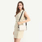 Miss Lulu Simple Elegant Wide Strap Genuine Leather Crossbody Bag - Green