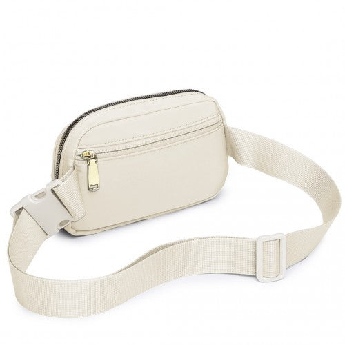 Miss Lulu Lightweight Stylish Water-Resistant Casual Bum Bag - Beige