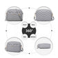 Miss Lulu Lightweight Quilted Leather Cross Body Bag - Grey