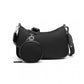 Miss Lulu Cross-Body Handbag With A Detachable Pouch - Black