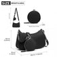 Miss Lulu Cross-Body Handbag With A Detachable Pouch - Black