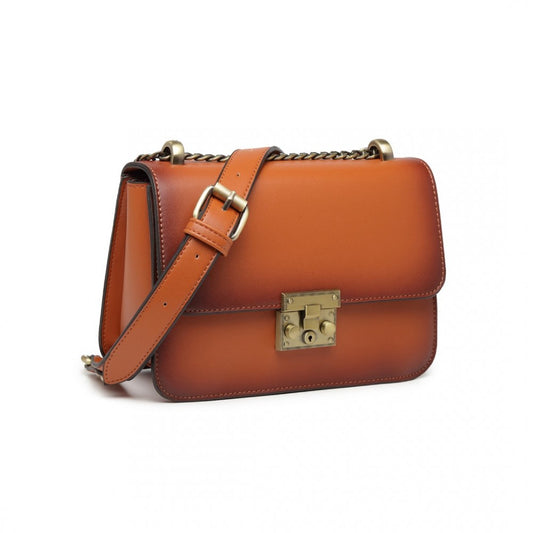 Miss Lulu Retro Cross-Body Bag - Brown