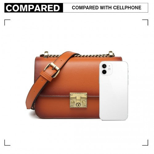 Miss Lulu Retro Cross-Body Bag - Brown