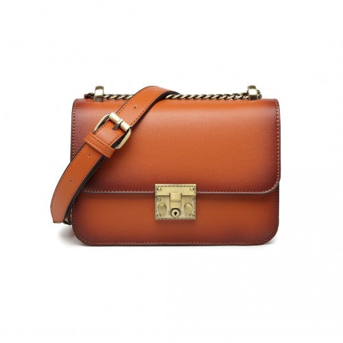 Miss Lulu Retro Cross-Body Bag - Brown
