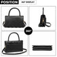 Miss Lulu Personality Versatile Chain Handbag Crossbody Bag - Black