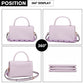 Miss Lulu Personality Versatile Chain Handbag Crossbody Bag - Purple