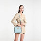 Miss Lulu Leather Look Practical Cross-Body Bag - Blue