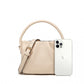 Miss Lulu Women's Soft Leather Pleated Handbag - Beige