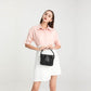 Miss Lulu Women's Soft Leather Pleated Handbag - Beige