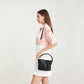 Miss Lulu Women's Soft Leather Pleated Handbag - Black