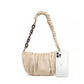 Miss Lulu Premium Chain Cloud-Like Pochette Handbag - Beige