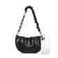 Miss Lulu Premium Chain Cloud-Like Pochette Handbag - Black