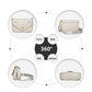 Miss Lulu V-Quilted Flap Leather Shoulder Bag - Grey