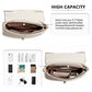 Miss Lulu V-Quilted Flap Leather Shoulder Bag - Grey