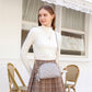 Miss Lulu Trendy Tassel Crossbody Bag - Grey