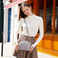 Miss Lulu Trendy Tassel Crossbody Bag - Grey