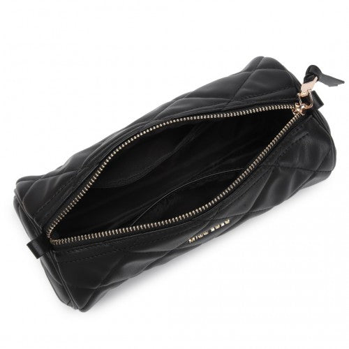 Miss Lulu Cylindrical Lightweight Cross Body Bag - Black