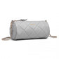 Miss Lulu Cylindrical Lightweight Cross Body Bag - Grey