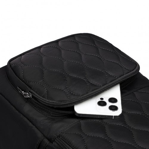 Miss Lulu Casual Lightweight Ladies Backpack - Black